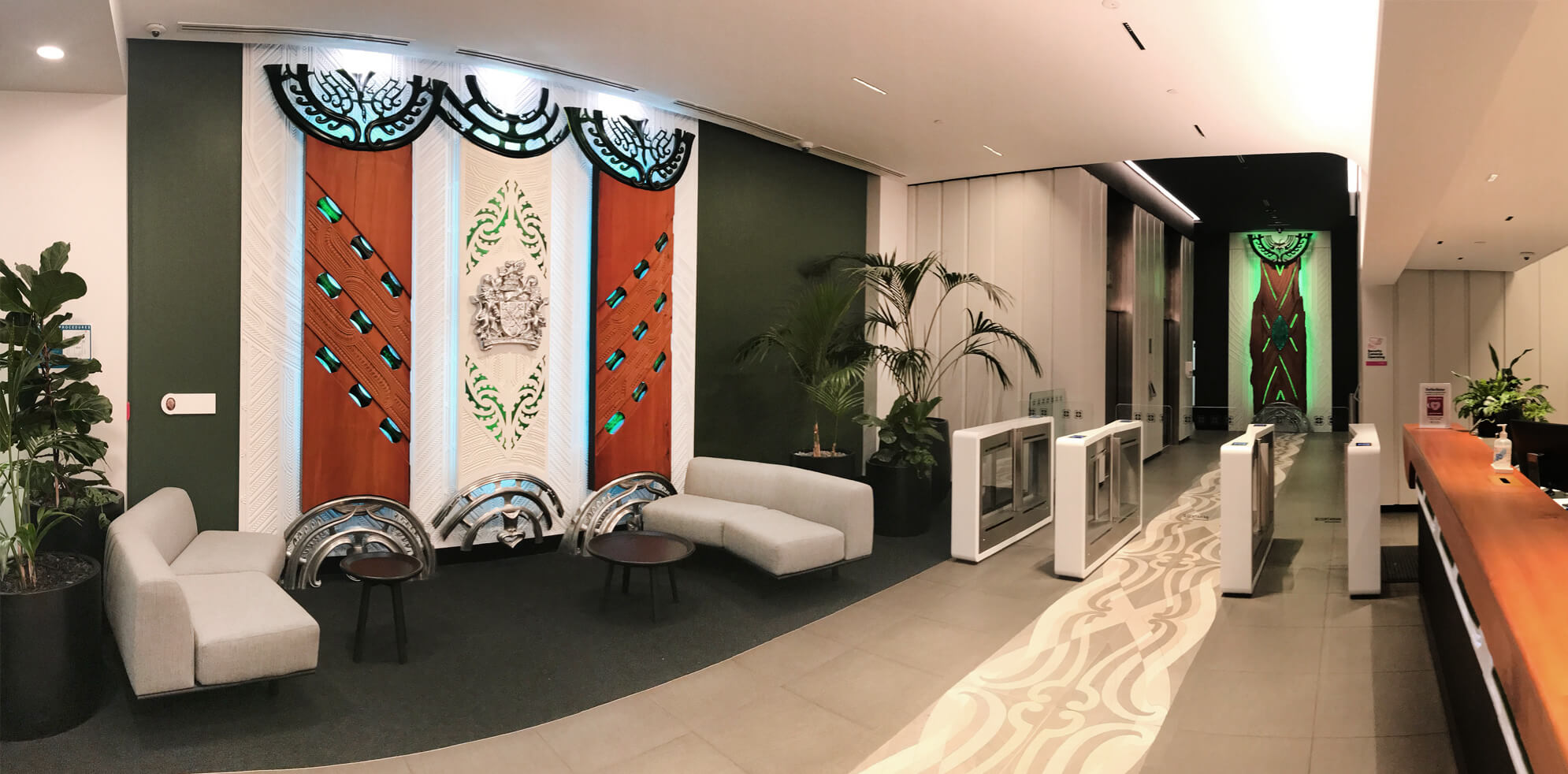 Tāne Mahuta story - RBNZ Wellington office foyer