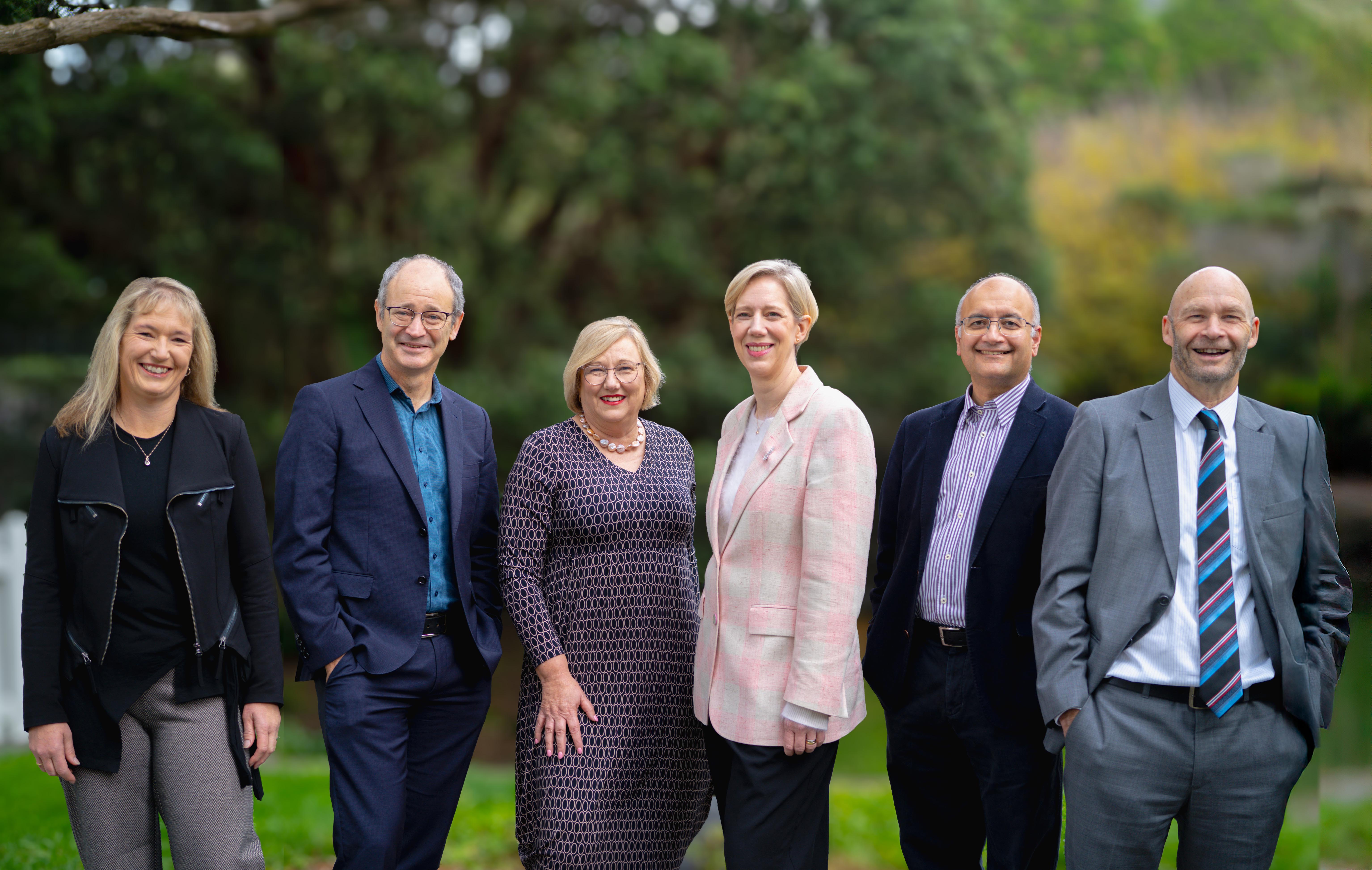 From left to right, Hayley Gourley, Paul Conway, Karen Silk, Anna Breman, Prasanna Gai, Carl Hansen