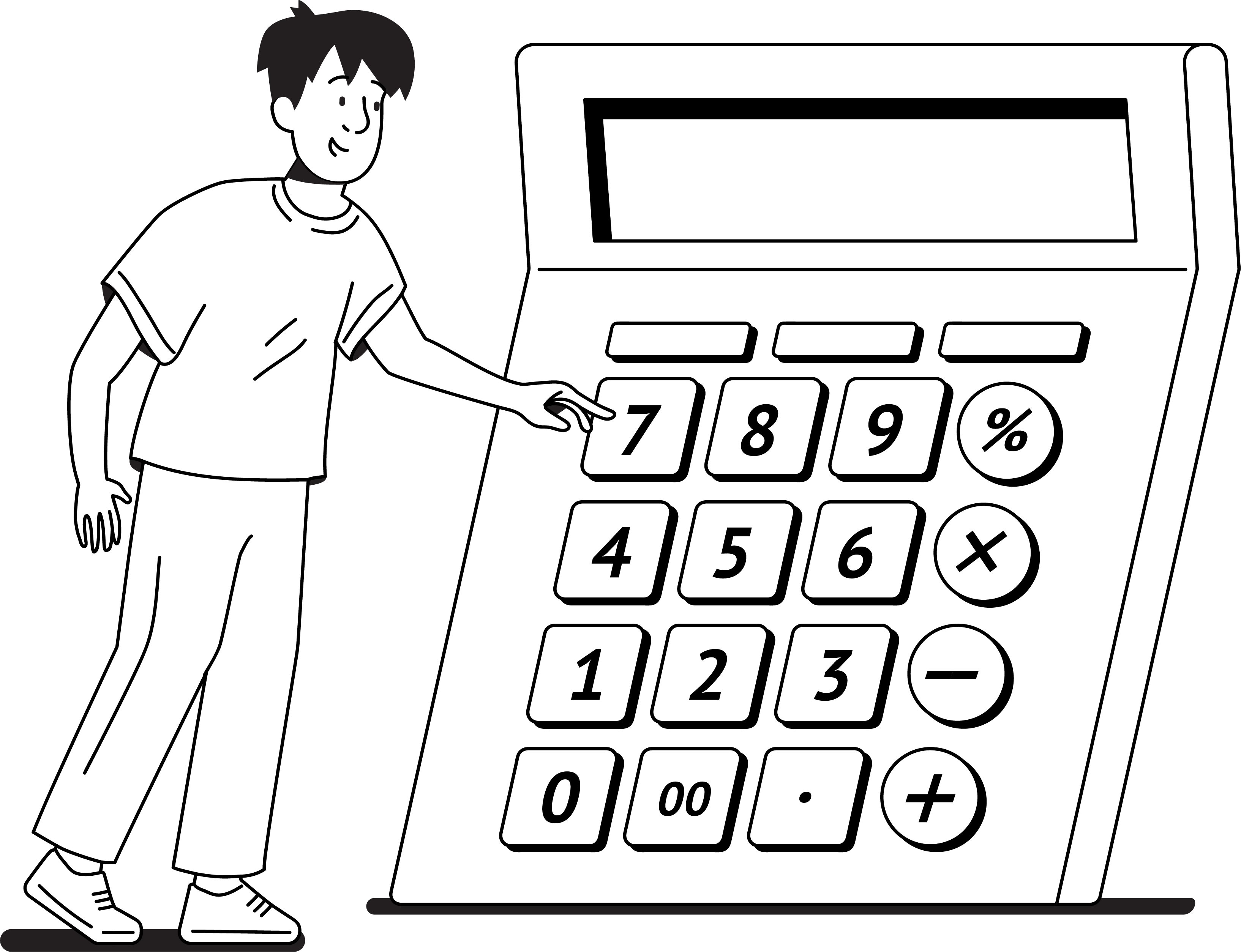 Tui with calculator