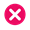 Pink cross icon on transparent background
