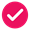 Tick icon on transparent background