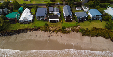 Cooks Beach, Coromandel Peninsula after Cyclone Gabrielle in New Zealand