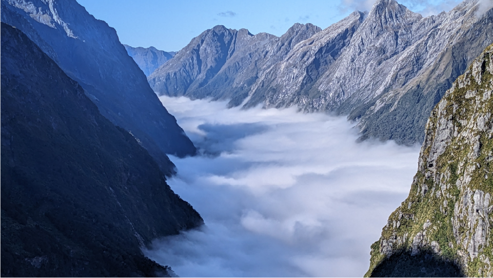 New Zealand landscape clouds