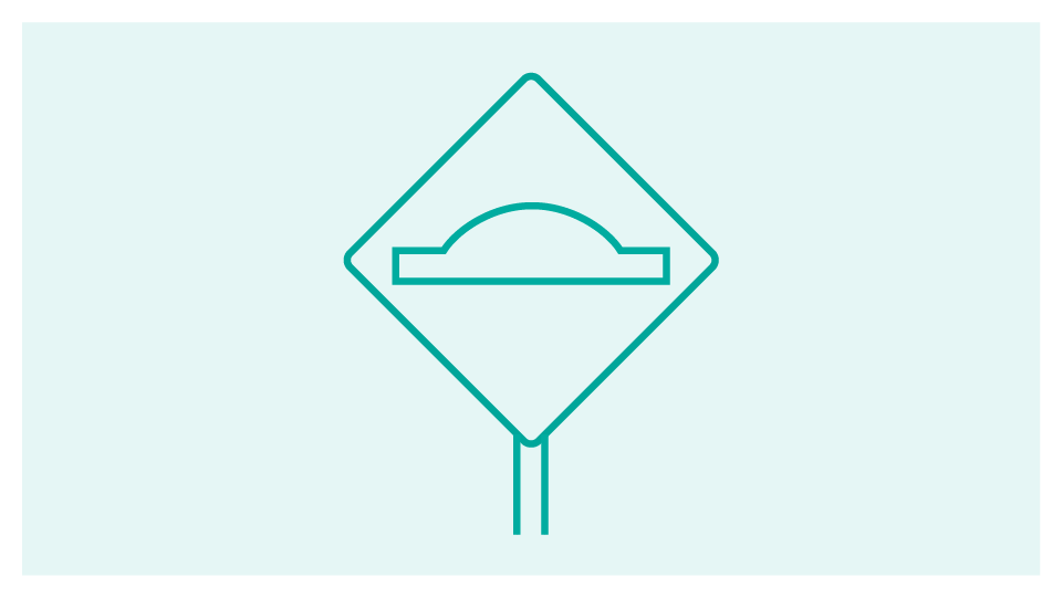 Icon showing a speed hump