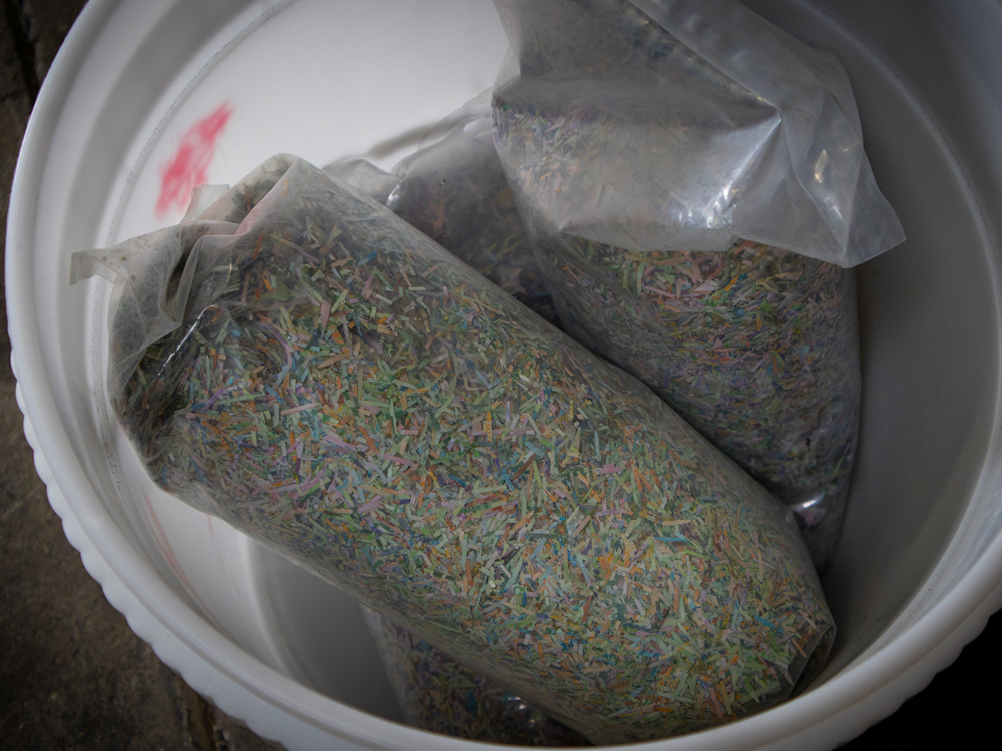  Shredded banknotes used for training