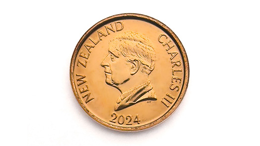 King Charles on 10 cent coin
