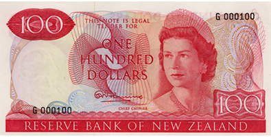 Front of the 1967 $100 banknote
