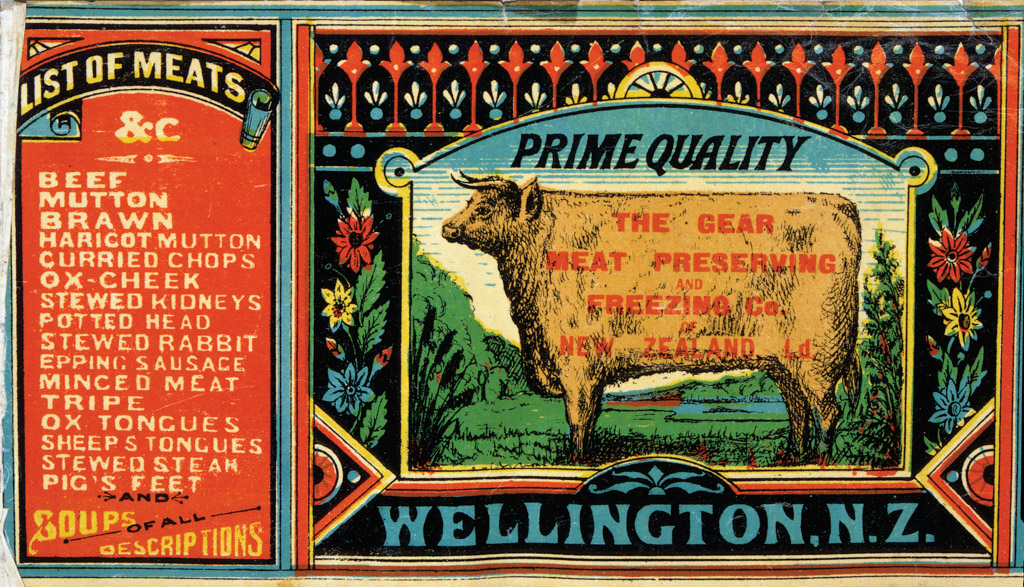 Gear Meat label, circa 1880s.
