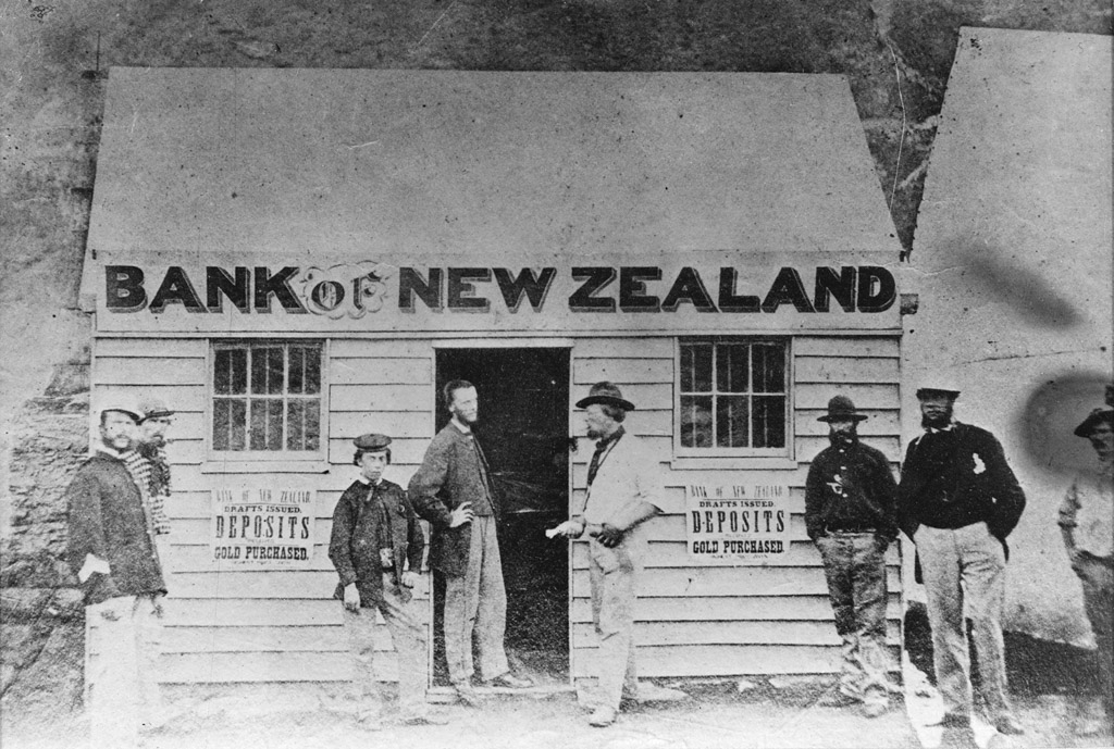 Bank of New Zealand at Maori Point, c1864