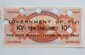 Fiji overprinted note